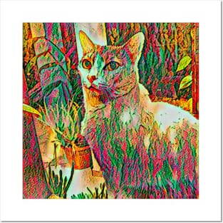 CAT GLASS COLORS Posters and Art